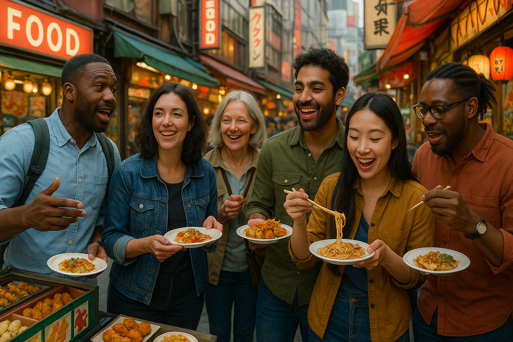 people on a food tour